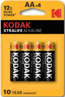 Комплект батареек Kodak XTRALIFE Alkaline LR6/4BL - фото