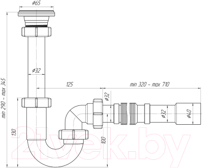Сифон Ани Пласт DB1015