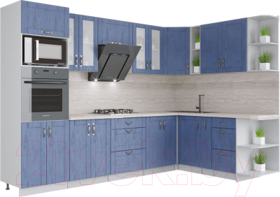 Готовая кухня Интерлиния Мила Крафт 1.88x3.0 правая - фото