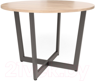 Обеденный стол Millwood Лофт Орлеан Л18 D110 (дуб табачный Craft/металл черный) - фото