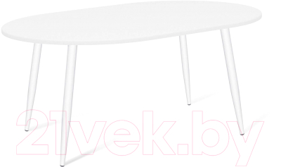 Обеденный стол Sheffilton SHT-TU14/120-80 МДФ (белый муар/белая шагрень) - фото