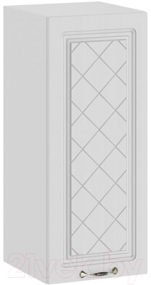 Шкаф навесной для кухни ТриЯ Бьянка 1В3 (белый/дуб белый) - фото