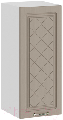 Шкаф навесной для кухни ТриЯ Бьянка 1В3 (белый/дуб кофе) - фото