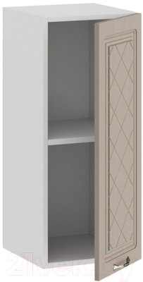 Шкаф навесной для кухни ТриЯ Бьянка 1В3 (белый/дуб кофе)