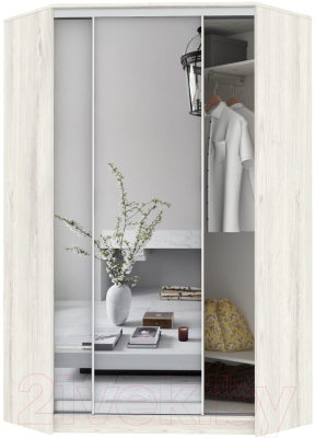 Шкаф-купе Кортекс-мебель Сенатор ШК30 Классика с зеркалом (дуб монтерей) - фото