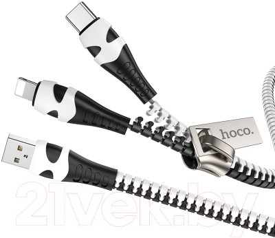 Кабель Hoco U97 2в1 Lightning+Type-C - фото