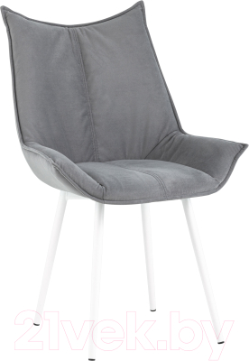 Стул Stool Group Осло / fb-oslo-neo-25-wh (велюр серый/ножки белые) - фото