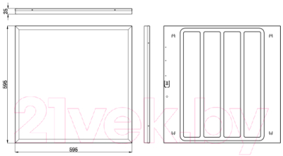 Панель светодиодная ЭРА SPO-1-50-4K-M / Б0053392