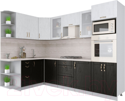 Готовая кухня Интерлиния Мила Крафт 1.68x2.8 левая - фото