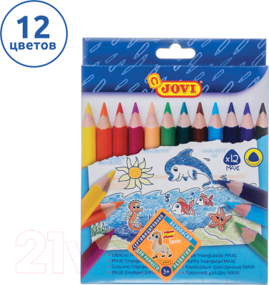 Набор цветных карандашей Jovi Maxi / с