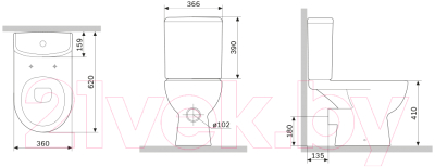 Унитаз напольный AM.PM Gem FlashClean C908600SC