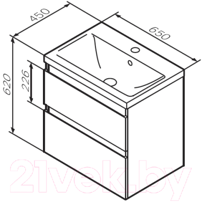 Тумба под умывальник AM.PM X-Joy M85AFHX0652WG