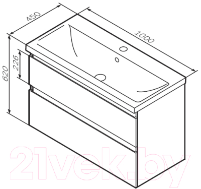 Тумба под умывальник AM.PM X-Joy M85AFHX1002WG