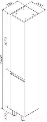 Шкаф-пенал для ванной AM.PM X-Joy M85ACSR0306WG