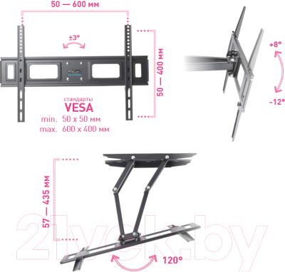 Кронштейн для телевизора Tuarex Alta-605