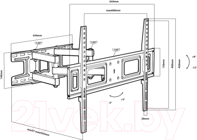 Кронштейн для телевизора Tuarex Alta-605