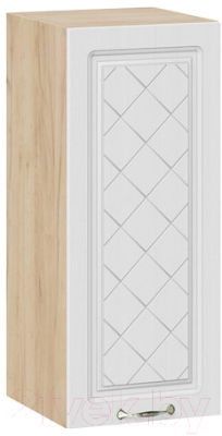 Шкаф навесной для кухни ТриЯ Бьянка 1В3 (дуб крафт золотой/дуб белый) - фото