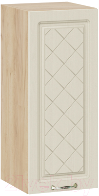 Шкаф навесной для кухни ТриЯ Бьянка 1В3 (дуб крафт золотой/дуб ваниль) - фото