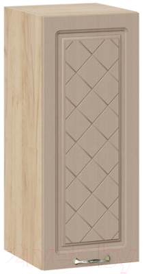 Шкаф навесной для кухни ТриЯ Бьянка 1В3 (дуб крафт золотой/дуб кофе) - фото