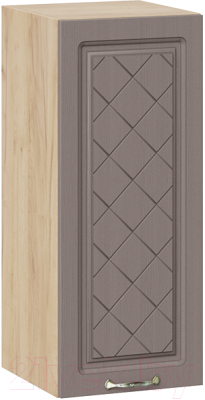 Шкаф навесной для кухни ТриЯ Бьянка 1В3 (дуб крафт золотой/дуб серый) - фото