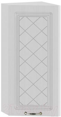 Шкаф навесной для кухни ТриЯ Бьянка 1В3Т (белый/дуб белый) - фото