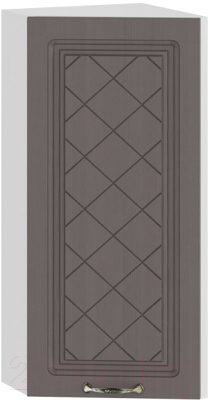 Шкаф навесной для кухни ТриЯ Бьянка 1В3Т (белый/дуб серый) - фото