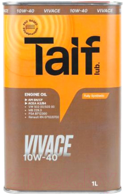 Моторное масло Taif Vivace 10W40 / 211029 - фото