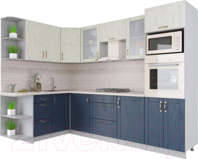 Готовая кухня Интерлиния Мила Крафт 1.68x2.8 левая - фото