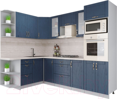Готовая кухня Интерлиния Мила Крафт 1.68x2.6 левая - фото