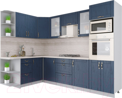 Готовая кухня Интерлиния Мила Крафт 1.68x2.8 левая - фото