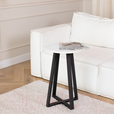 Журнальный столик Millwood Лофт CT-4 Л (дуб белый Craft/металл черный)