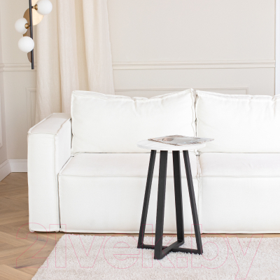 Журнальный столик Millwood Лофт CT-4 Л (дуб белый Craft/металл черный)