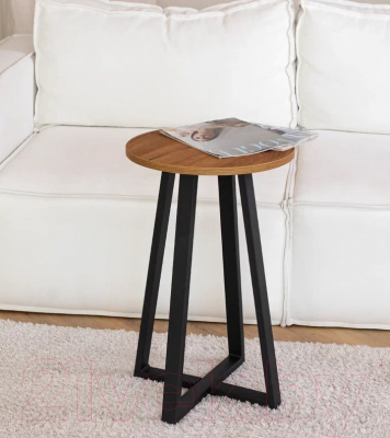 Журнальный столик Millwood Лофт CT-4 Л (дуб табачный Craft/металл черный)