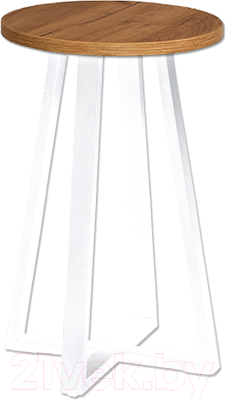 Журнальный столик Millwood Лофт CT-4 Л (дуб табачный Craft/металл белый) - фото