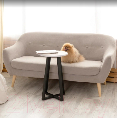 Журнальный столик Millwood Лофт CT-4 Л (белый/металл черный)