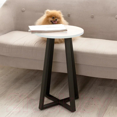 Журнальный столик Millwood Лофт CT-4 Л (белый/металл черный)