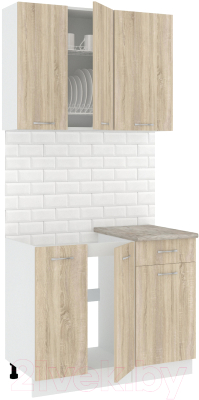 Готовая кухня Кортекс-мебель Корнелия Лира-лайт 1м - фото
