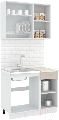 Готовая кухня Кортекс-мебель Корнелия Лира-лайт 1м