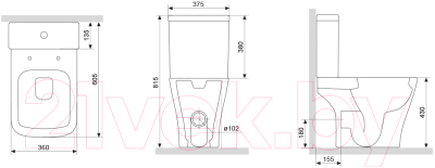 Унитаз напольный Damixa Titan DX78C8600SC