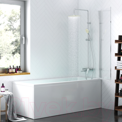 Стеклянная шторка для ванны Damixa DX35WBS-D080-140MT