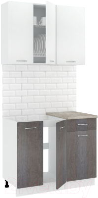 Готовая кухня Кортекс-мебель Корнелия Лира-лайт 1.0м - фото