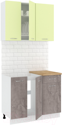 Готовая кухня Кортекс-мебель Корнелия Лира-лайт 1м - фото