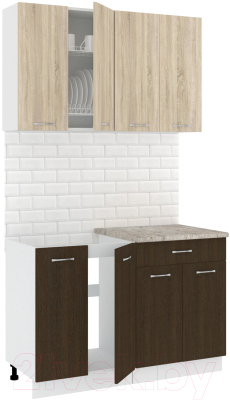 Готовая кухня Кортекс-мебель Корнелия Лира-лайт 1.2м - фото