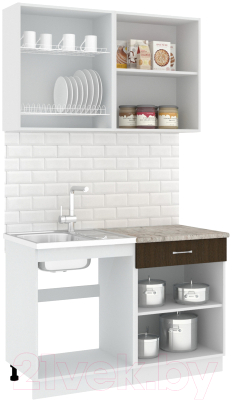 Готовая кухня Кортекс-мебель Корнелия Лира-лайт 1.2м