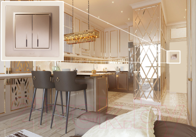 Выключатель El-Bi Zena-Vega / 609-011400-203