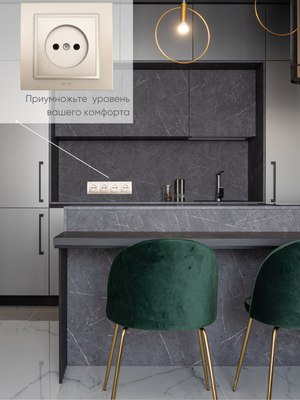 Рамка для выключателей и розеток El-Bi Zena / 500-011400-228