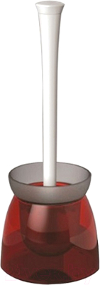 Ершик для унитаза Primanova Duo M-E18-18-04 (прозрачный/красный) - фото