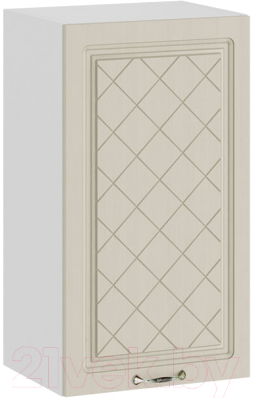 Шкаф навесной для кухни ТриЯ Бьянка 1В4 (белый/дуб ваниль) - фото
