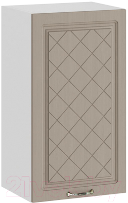 Шкаф навесной для кухни ТриЯ Бьянка 1В4 (белый/дуб кофе) - фото