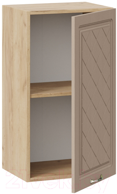 Шкаф навесной для кухни ТриЯ Бьянка 1В4 (дуб крафт золотой/дуб кофе)